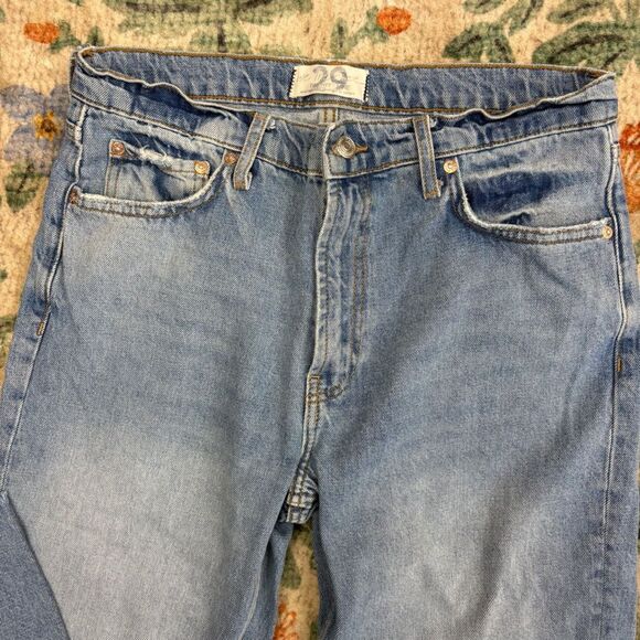 FREE PEOPLE Vixen Cigarette Jeans Vintage Indigo Blue Denim Distressed Size 29 - Picture 3 of 10